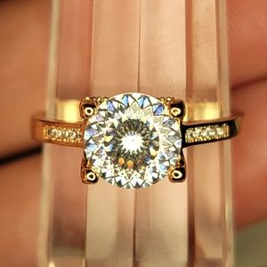 2 ct plum blossom Moissanite ring